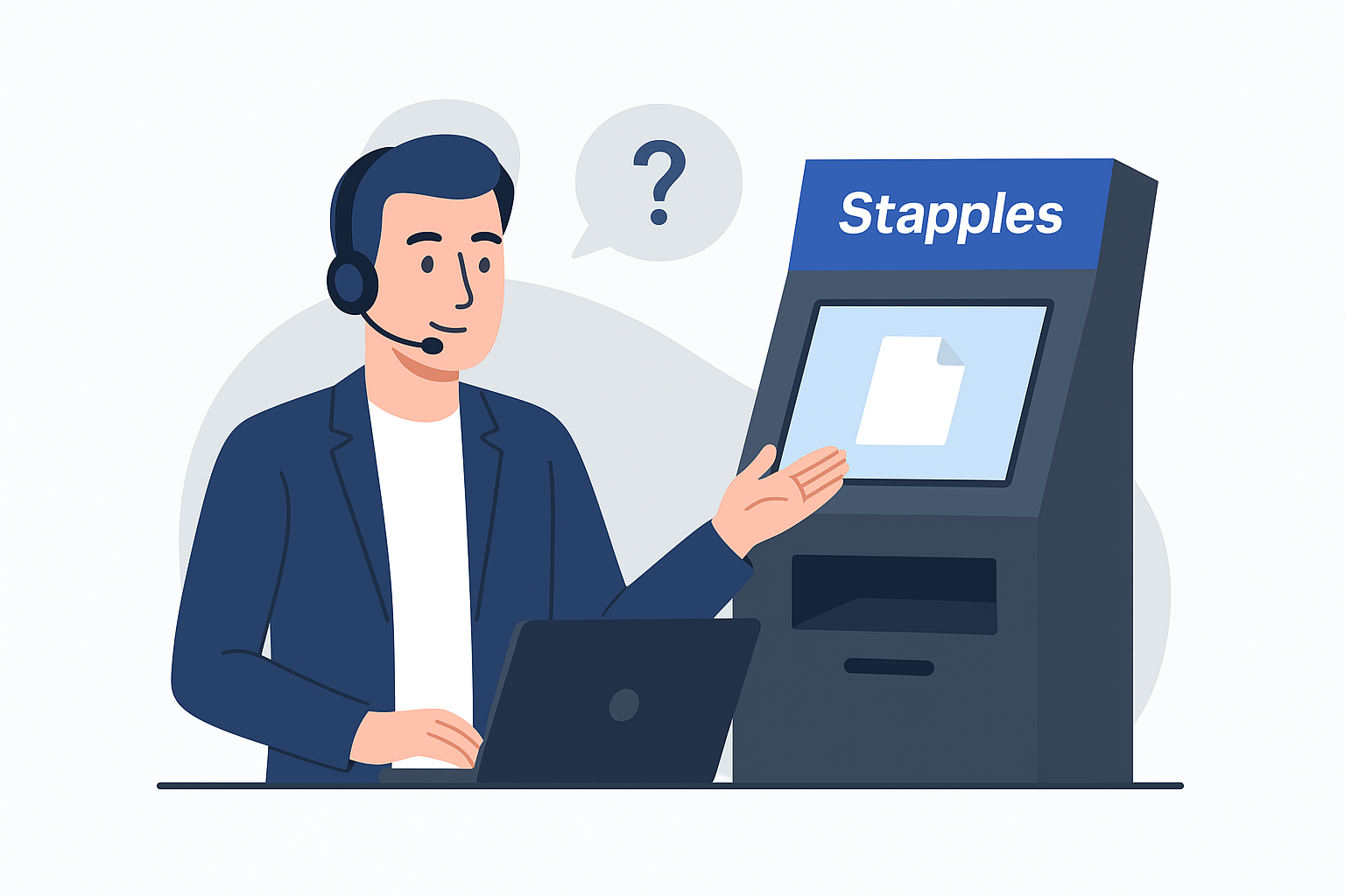 Stapples support illustration